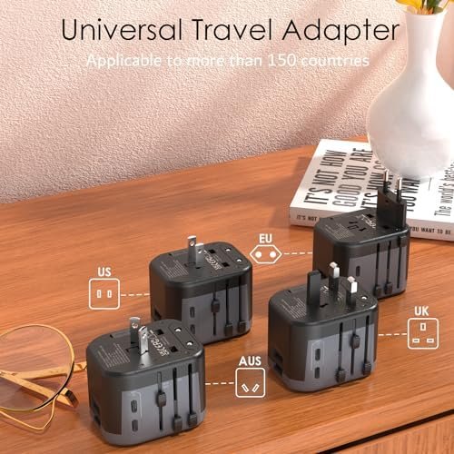 International Plug Adapter, Universal Power Adaptor with 4 USB Ports (2 USB C), ... - Image 5
