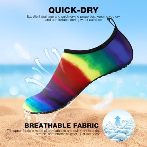 SIMARI Water Shoes for Women Men Aqua Socks Swim Surf Beach Barefoot Yoga Travel... - Image 4