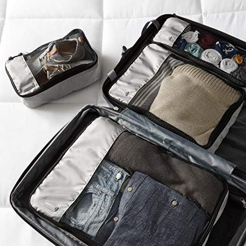 Amazon Basics 4 Piece Packing Cubes for Travel, Travel Organizer Zipper Cubes Se... - Image 6