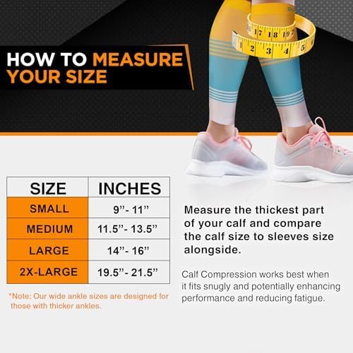 Doc Miller Compression Calf Sleeve for Men & Women, Medical Grade, 20-30mmHg Gra... - Image 4