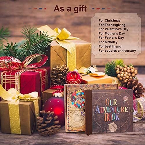 JIMBON Our Adventure Book Scrapbook Photo Album Retro Style Embossed Letter Cove... - Image 10