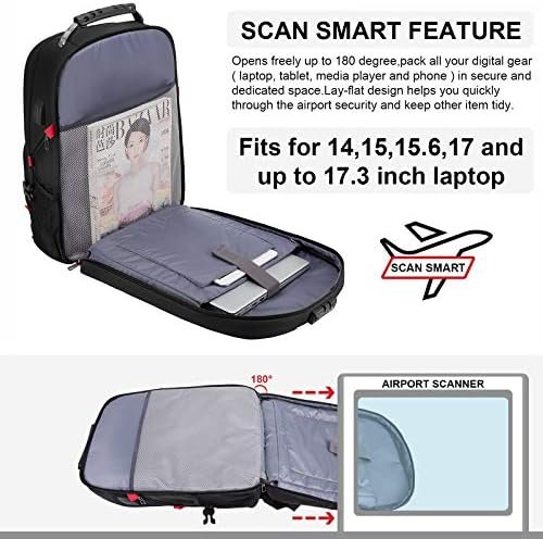 LOVEVOOK Travel Laptop Backpack Waterproof Anti Theft Backpack with Lock and USB... - Image 6