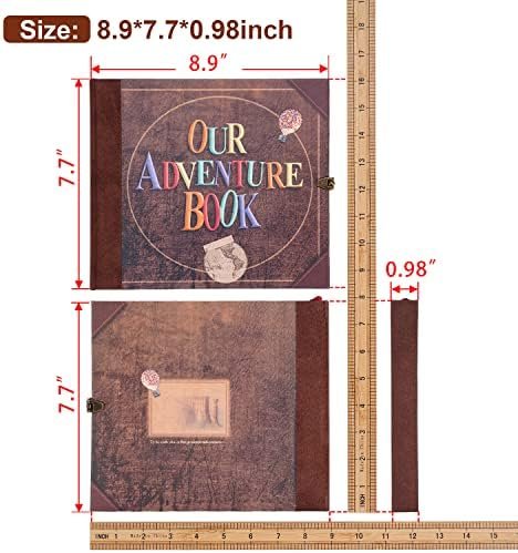 JIMBON Our Adventure Book Scrapbook Photo Album Retro Style Embossed Letter Cove... - Image 3