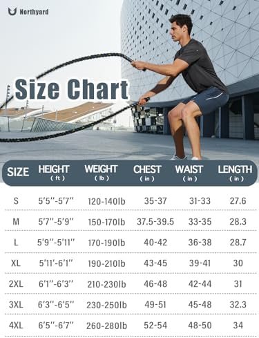 NORTHYARD Men's Athletic Running T-Shirts Quick Dry Workout Shirts Short-Sleeve ... - Image 6