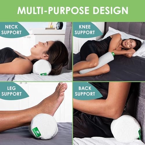 Cushy Form Neck Roll Pillow - Tube Pillow w/Washable Cover - Memory Foam Cylinde... - Image 5