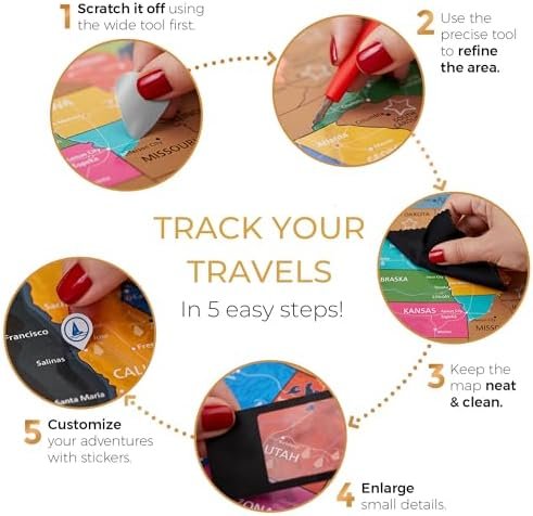 Scratch off Map of United States & All 63 USA National Parks Poster - Easy-to-Sc... - Image 9