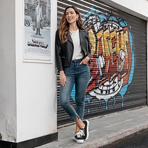 JABASIC Women Lace Up Platform Sneakers Comfortable Casual Fashion Sneaker Walki... - Image 4