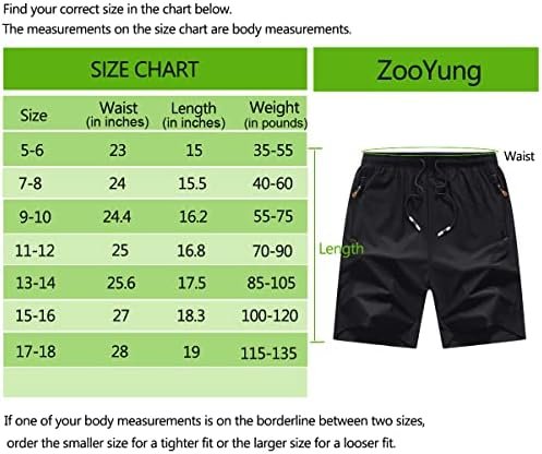 Boys Running Shorts Quick Dry Lightweight Athletic Shorts with Zipper Pockets fo... - Image 8