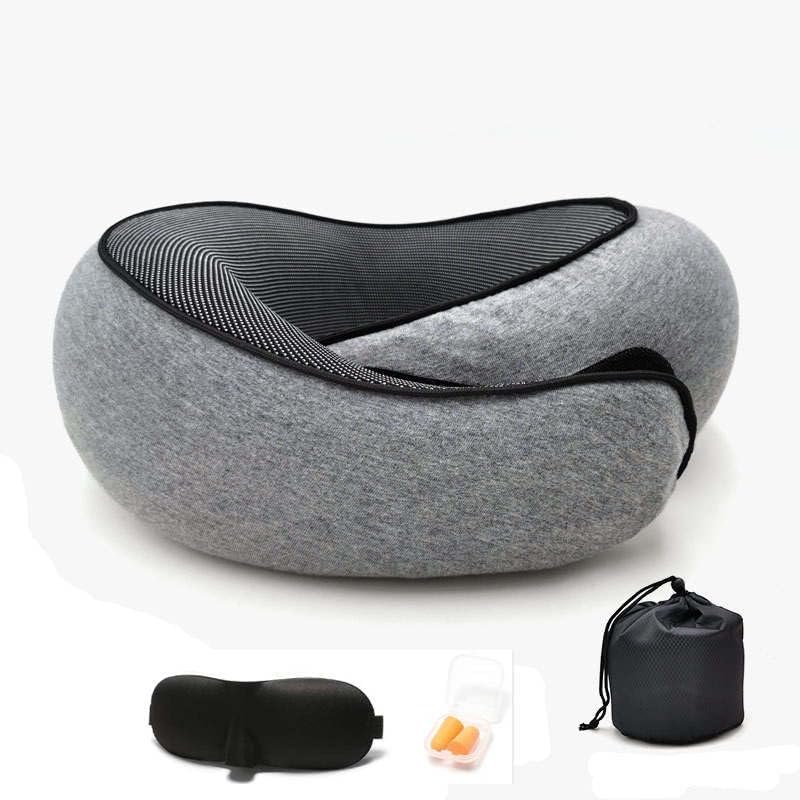 Travel Pillow, Memory Foam Travel Pillow, U-Shaped Pillow for Airplanes, Car, Of... - Image 2
