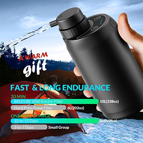 Portable Camping Water Purifier Dual 0.01 Micron Water Filtration System for Out... - Image 7