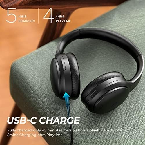SoundPEATS A6 Hybrid Active Noise Cancelling Headphones, Bluetooth Over Ear Head... - Image 5