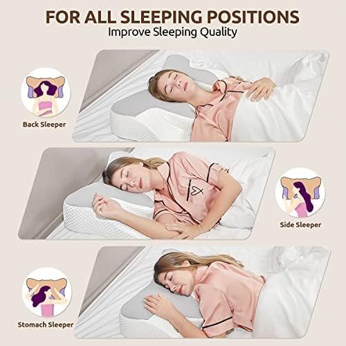 DONAMA Cervical Pillow for Bed Sleeping, Memory Foam Contour Neck Pillows with B... - Image 3