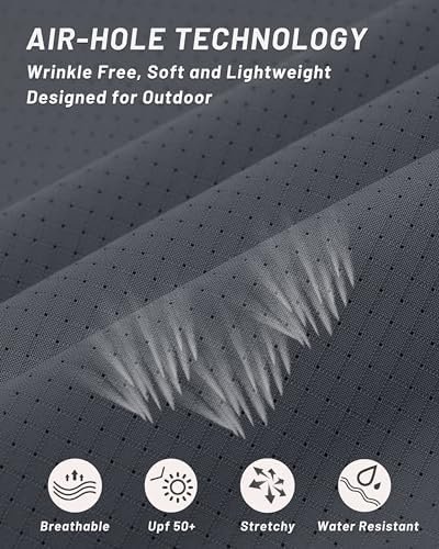 MAGCOMSEN Mens Fishing Shirts Short Sleeve UPF 50+ Sun Protection Button Down Sh... - Image 3