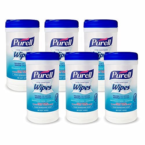 Purell Hand Sanitizing Wipes, Clean Refreshing Scent, 40 Count Hand Wipes Canist... - Image 2