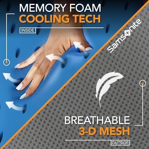 SAMSONITE, Infused-Gel Car Neck Pillow with Airflow Memory Foam, Headrest Suppor... - Image 4