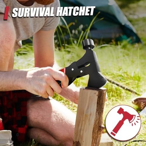 15 in 1 Multitool Axe Hatchet, Gifts for Men, Camping Accessories Survival Gear,... - Image 5