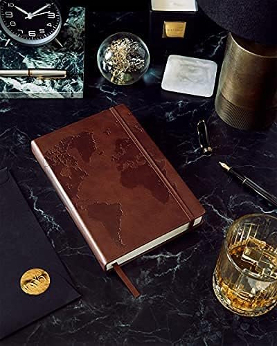 Beechmore Books Travel Planner, Brown | Vegan Leather Hardcover with Thick 120gs... - Image 8