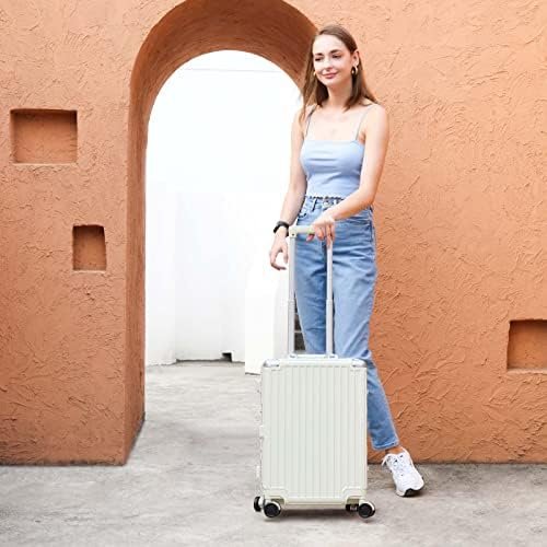 AnyZip Luggage Sets 2 Piece Aluminum Frame Carry On and Checked Suitcase PC ABS ... - Image 3
