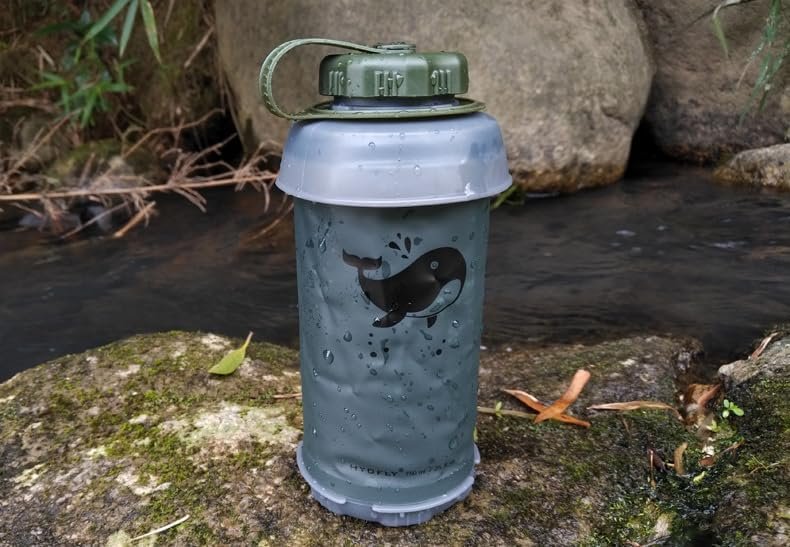 Collapsible Water Bottle 26oz BPA-Free Foldable Travel Water Bottle Leakproof Re... - Image 8