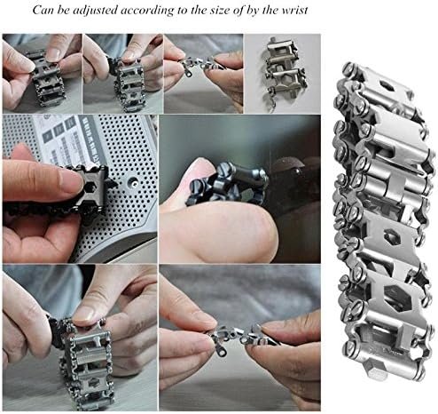 29 in 1 Multi Tool Bracelet Tread Bracelet Multifunction Tool Outdoor Bolt Drive... - Image 9