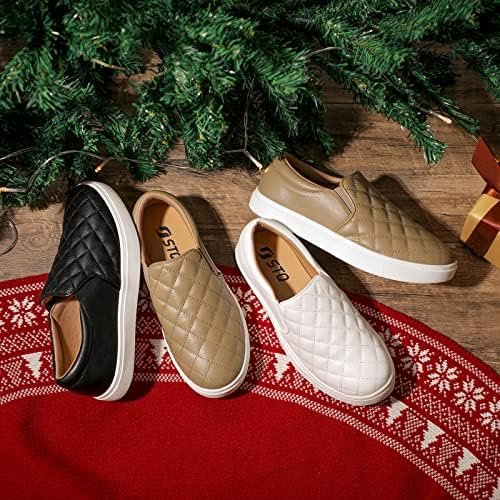 STQ Loafers for Women Memory Foam Slip On Sneakers EleeS Quilted 1.0 Comfort Fal... - Image 8