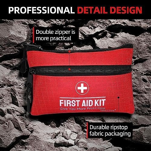 100 Pices Survival First Aid Kit Pocket Sized Pouch, Lightweight & Compact with ... - Image 4