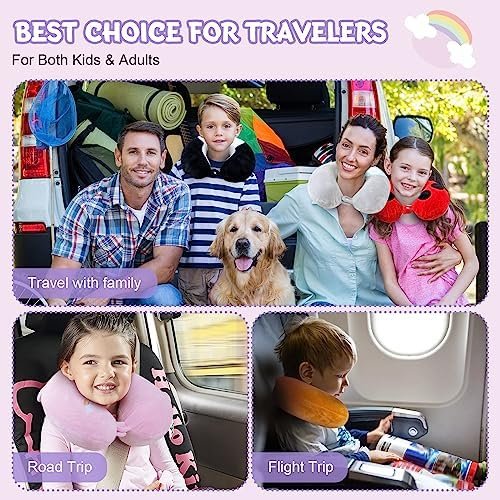 Travel Pillow for Kids Adult Cute Neck Pillow for Traveling Memory Foam Airplane... - Image 10
