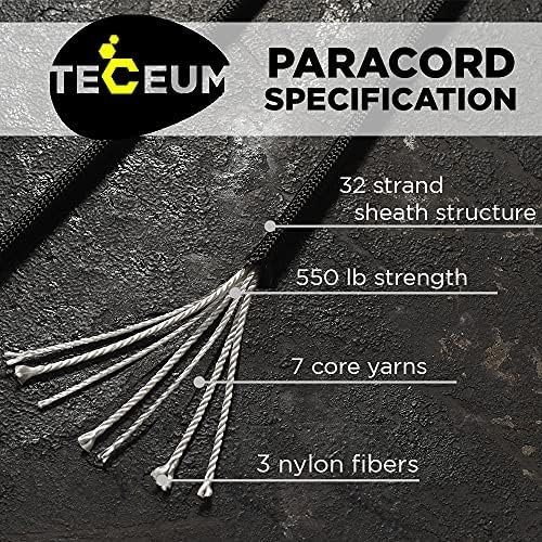 TECEUM Paracord Rope 1000 – 1000ft / 200ft / 120ft / 100ft / 50ft – Tactical Par... - Image 3