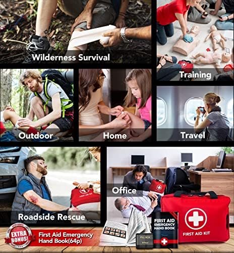 330 Piece First Aid Kit, Premium Waterproof Compact Trauma Medical Kits for Any ... - Image 7