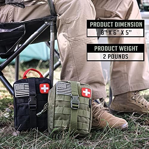 EVERLIT 250 Pieces Survival First Aid Kit IFAK EMT Molle Pouch Survival Kit Outd... - Image 6