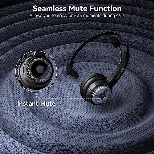 LEVN Bluetooth 5.0 Headset, Wireless Headset with Microphone (AI Noise Cancellin... - Image 5