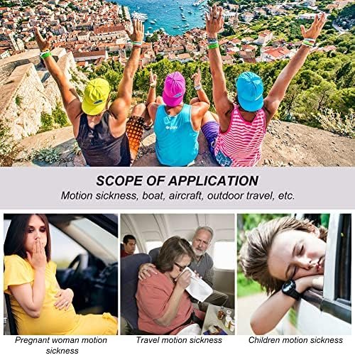 TOULIFLY 4 Pairs Motion Sickness Bands, Travel Wristbands, Nausea Wristbands for... - Image 4