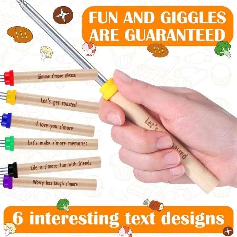 12 Pcs 32 Inch Marshmallow Roasting Sticks Bulk Smores Sticks for Fire Pit Long ... - Image 3