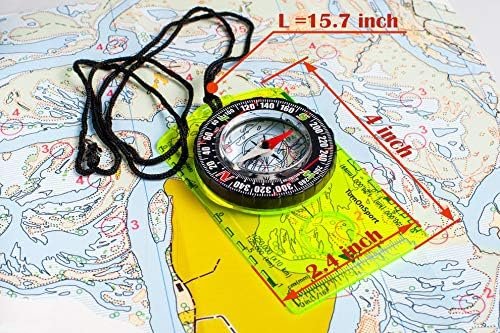 Orienteering Compass Hiking Backpacking Compass | Advanced Scout Compass Camping... - Image 6