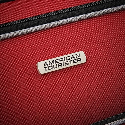 American Tourister Fieldbrook XLT Softside Upright Luggage, Red/Black, 3-Piece S... - Image 9