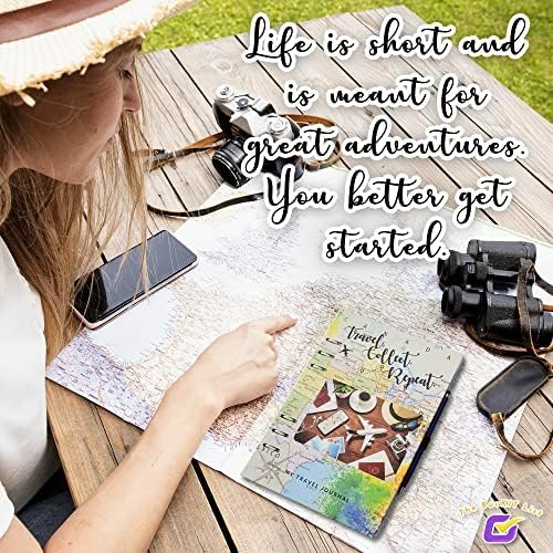 Best Unique Travel Journal with 15 Plastic Pockets for Keepsakes and Trip Money ... - Image 8