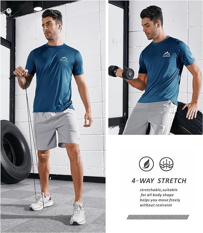 NORTHYARD Men's UPF 50+ Sun Protection Shirts Swim SPF UV Quick Dry Short Sleeve... - Image 6