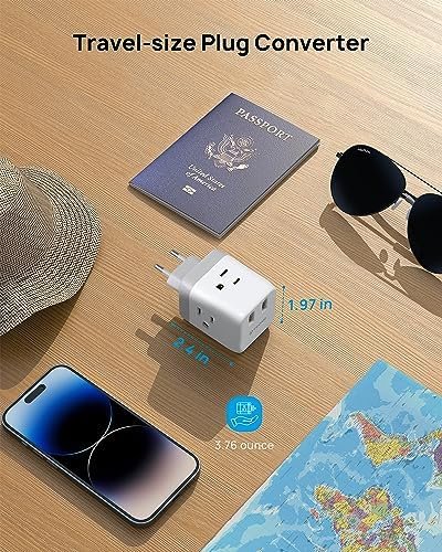 TROND European Travel Plug Adapter - International Power Adapter Converter for E... - Image 6