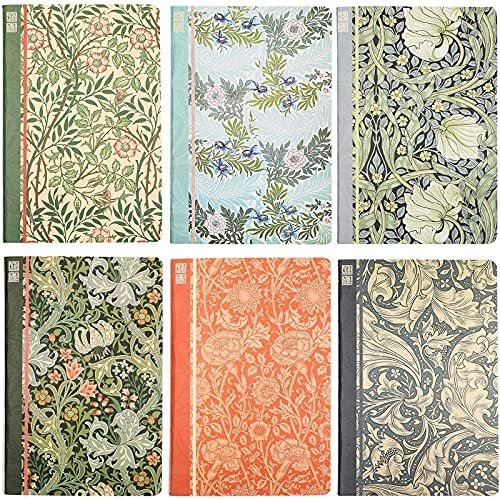 William Morris Soft Cover Travel Journal Notebooks (A5 Size, 6 Pack) - Image 2