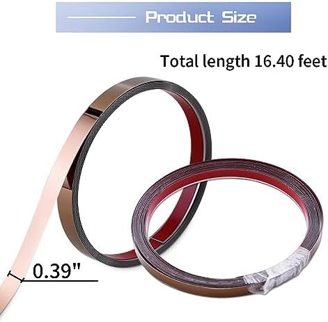 Metal Trim Titanium Molding Trim Peel and Stick (Mirror-Like Finish), Self Adhes... - Image 3