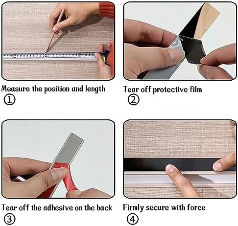 Metal Trim Titanium Molding Trim Peel and Stick (Mirror-Like Finish), Self Adhes... - Image 6