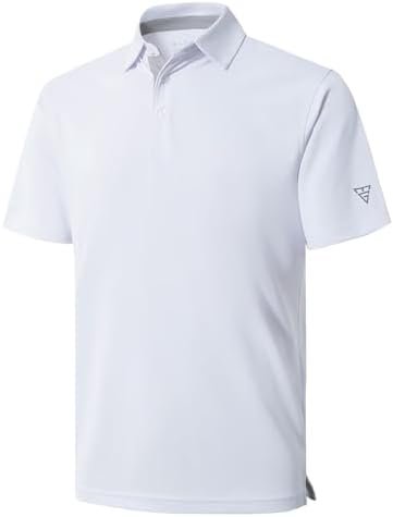 Mens Golf Shirt Short Sleeve Moisture Wicking Dry Fit Performance Solid Casual P... - Image 2
