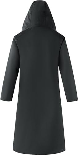 Ubon Women's Rain Coat Waterproof with Hood Long Raincoat Packable Rain Jacket C... - Image 3