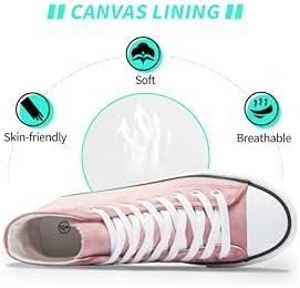 ALTOCIS Women's Comfortable Platform High Top Sneakers, Casual Mid Top Sneaker f... - Image 4