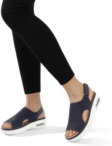 mysoft Women's Comfortable Air Cushion Support Walking Sandals Breathable Knit S... - Image 6