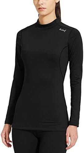 BALEAF Women's Thermal Shirts Long Sleeve Tops Running Workout Fleece Clothes Co... - Image 2