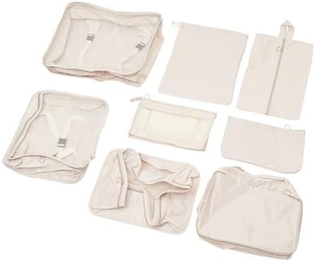 8 Pcs Packing Cubes for Travel, Road Trip Essential Compression Luggage Organize... - Image 2