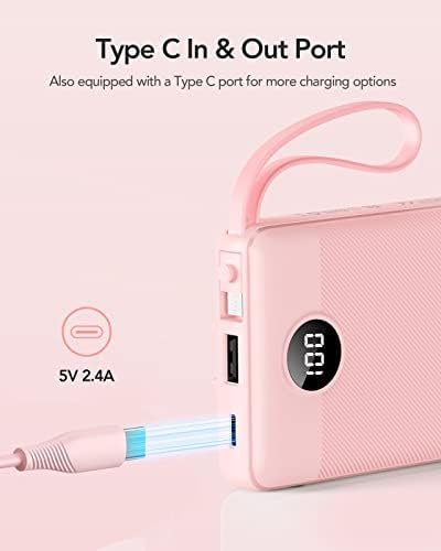 VRURC Portable Charger 10000mAh, Slim LED Display Power Bank, 5 Output 2 Input C... - Image 4