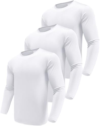 Men's 1 or 3 Pack Performance Long Sleeve T-Shirts, UPF 50+ Sun Protection Shirt... - Image 2