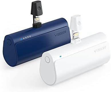 VEGER 2 Pack Portable Chargers for iPhone, 5000mAh Mini Fast Charging Power Bank... - Image 2